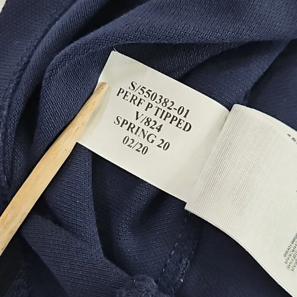 Banana Republic Performance Pique Polo Golf Shirt Navy Blue‎ Men’s Medium EUC LN